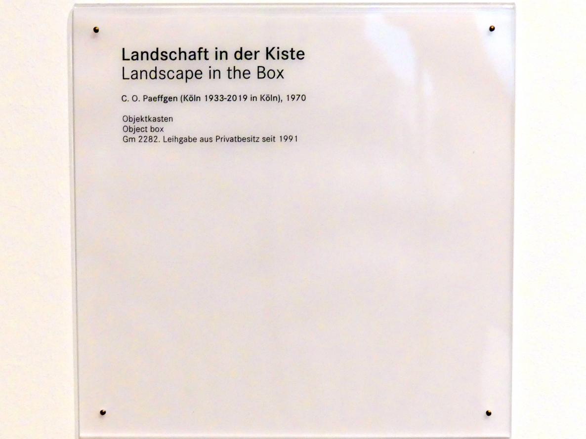 C.O. Paeffgen (1969–1972), Landschaft in der Kiste, Nürnberg, Germanisches Nationalmuseum, Saal 227, 1970, Bild 2/2
