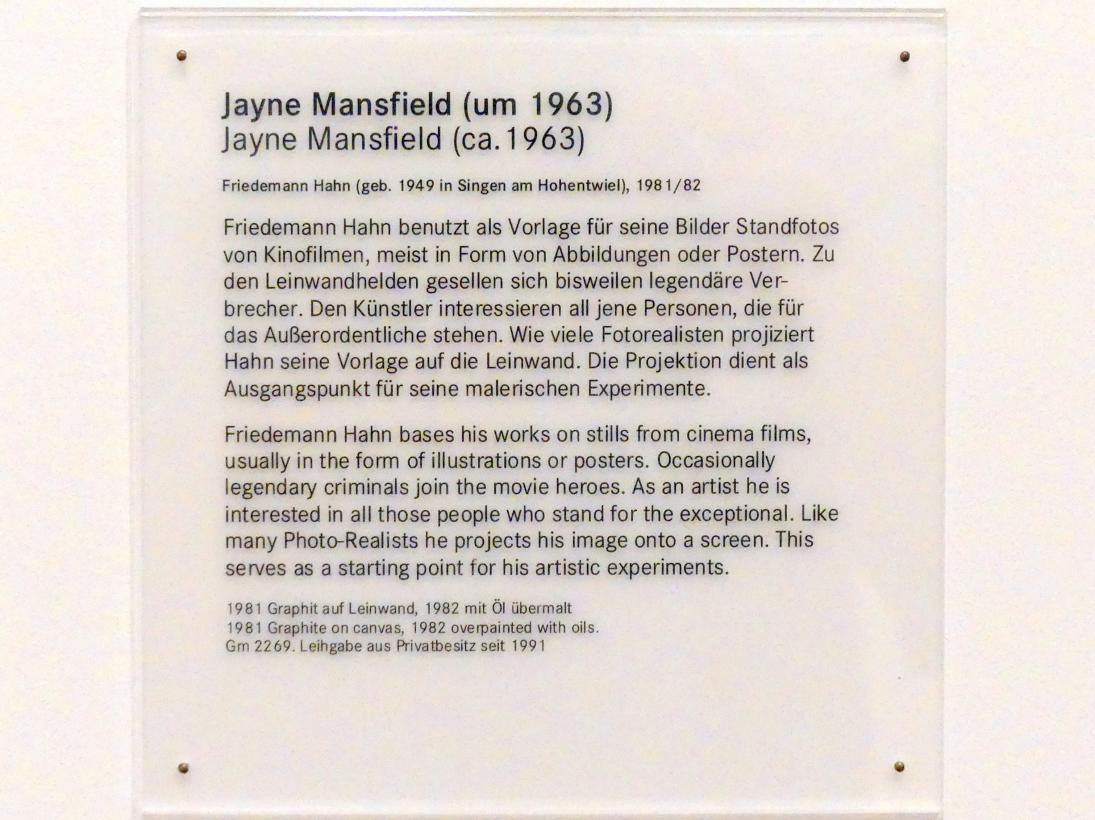 Friedemann Hahn: Jayne Mansfield, 1981 - 1982, Bild 2/2