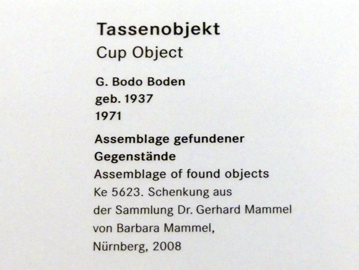 Bodo Boden (1971), Tassenobjekt, Nürnberg, Germanisches Nationalmuseum, Saal 232, 1971, Bild 2/2