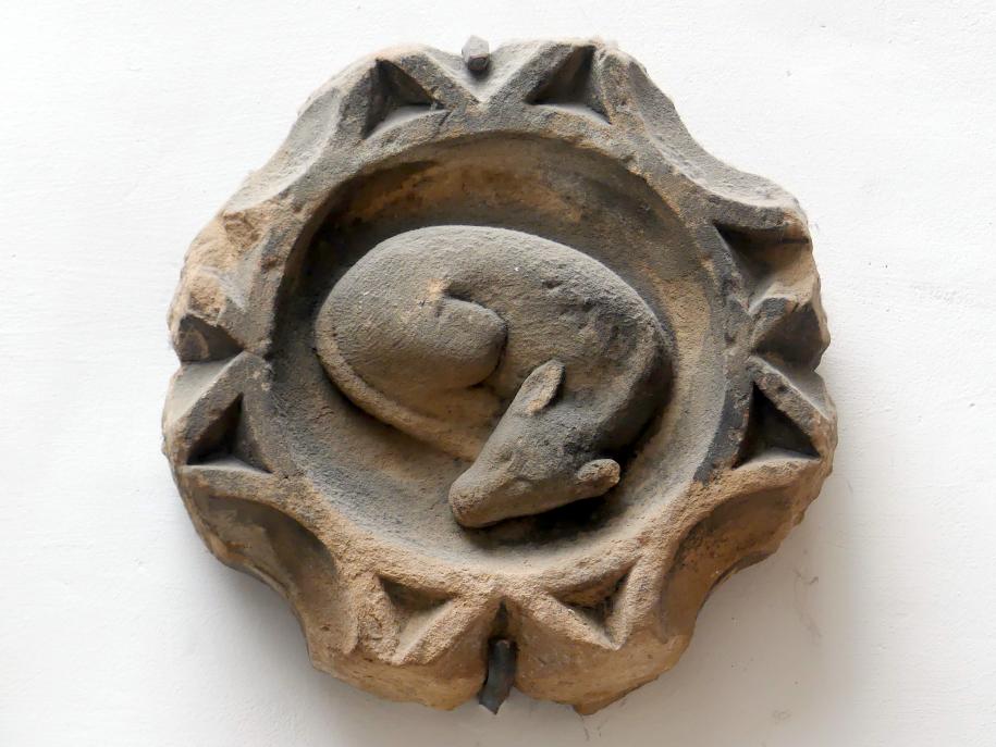 Vier Maßwerkmedaillons, Nürnberg, Stadtpfarrkirche Zu Unserer lieben Frau (Frauenkirche), jetzt Nürnberg, Germanisches Nationalmuseum, Saal 30, um 1360, Bild 5/6