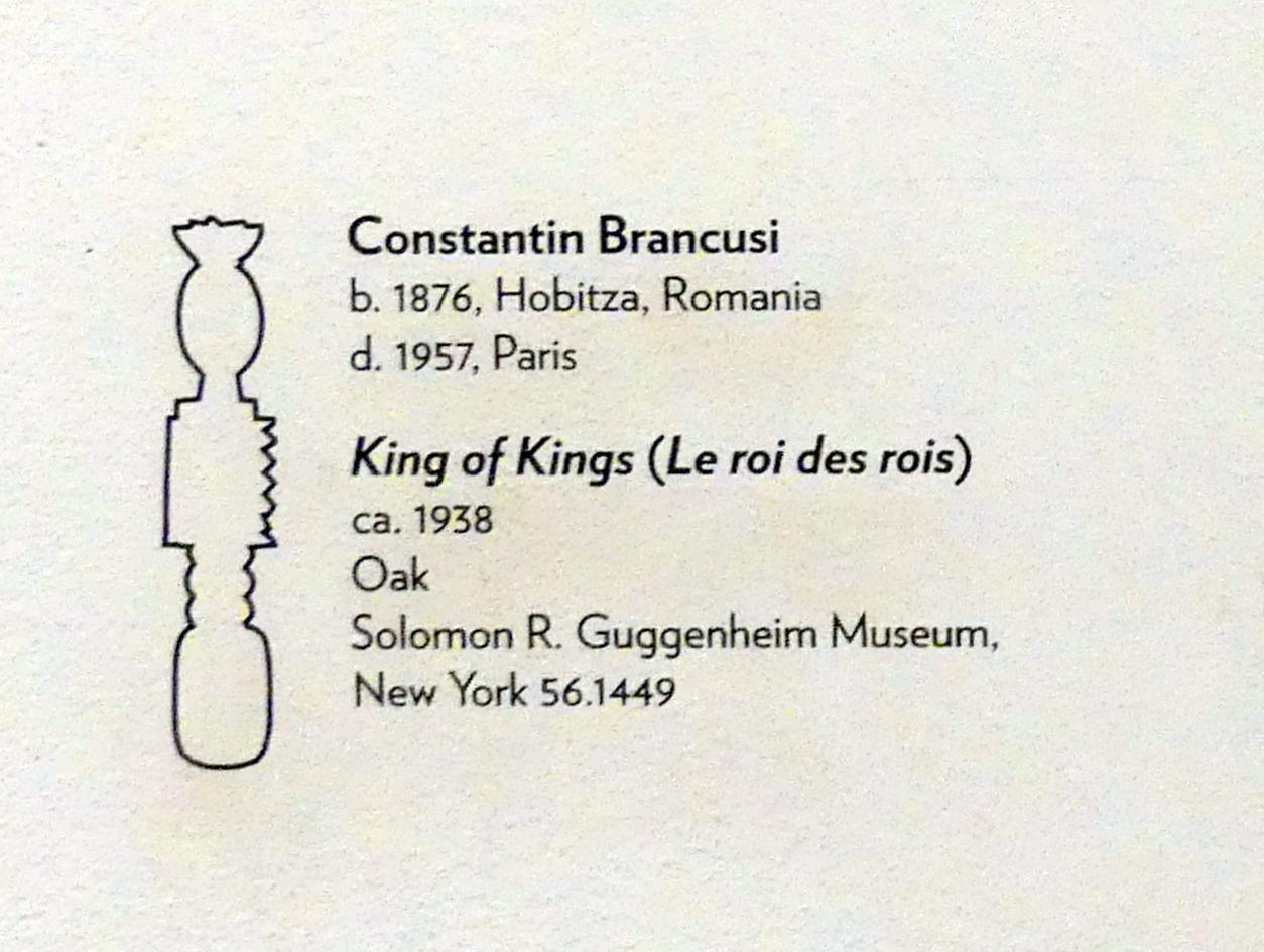 Constantin Brâncuși (1911–1942), König der Könige (Le roi des rois), New York, Solomon R. Guggenheim Museum, Brancusi, um 1938, Bild 2/2