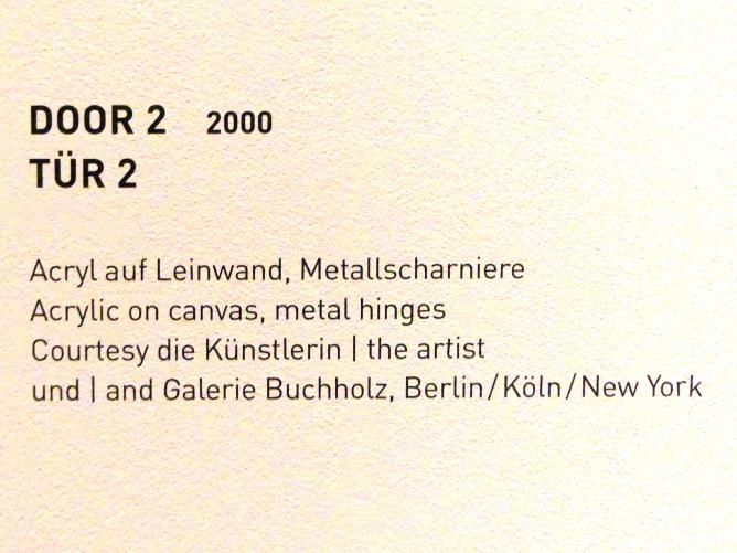 Lucy McKenzie (1997–2019), Tür 2, München, Museum Brandhorst, Ausstellung "Lucy McKenzie - Prime Suspect" vom 10.09.2020 - 21.02.2021, Saal -1.1, 2000, Bild 2/2