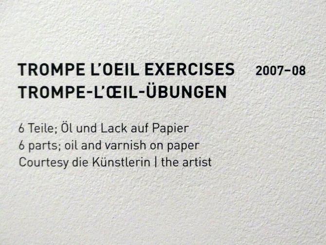 Lucy McKenzie (1997–2019), Trompe-l’œil-Übungen, München, Museum Brandhorst, Ausstellung "Lucy McKenzie - Prime Suspect" vom 10.09.2020 - 21.02.2021, Saal -1.6, 2007–2008, Bild 2/2