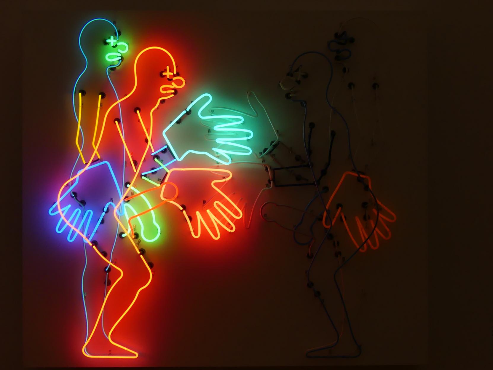 Bruce Nauman (1966–1986), Böser Clown willkommen, München, Museum Brandhorst, Saal 0.5, 1985, Bild 2/12