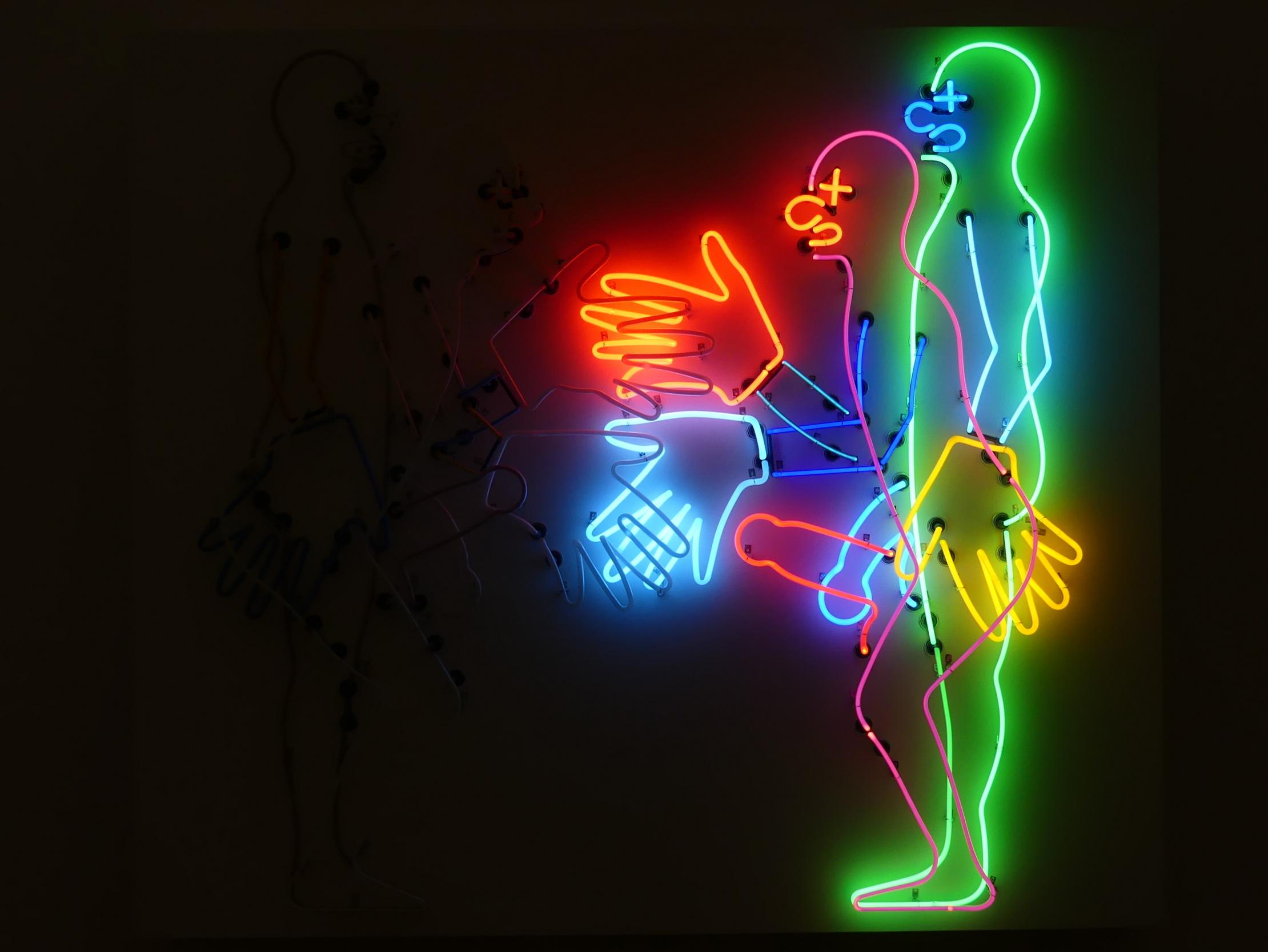 Bruce Nauman (1966–1986), Böser Clown willkommen, München, Museum Brandhorst, Saal 0.5, 1985, Bild 4/12