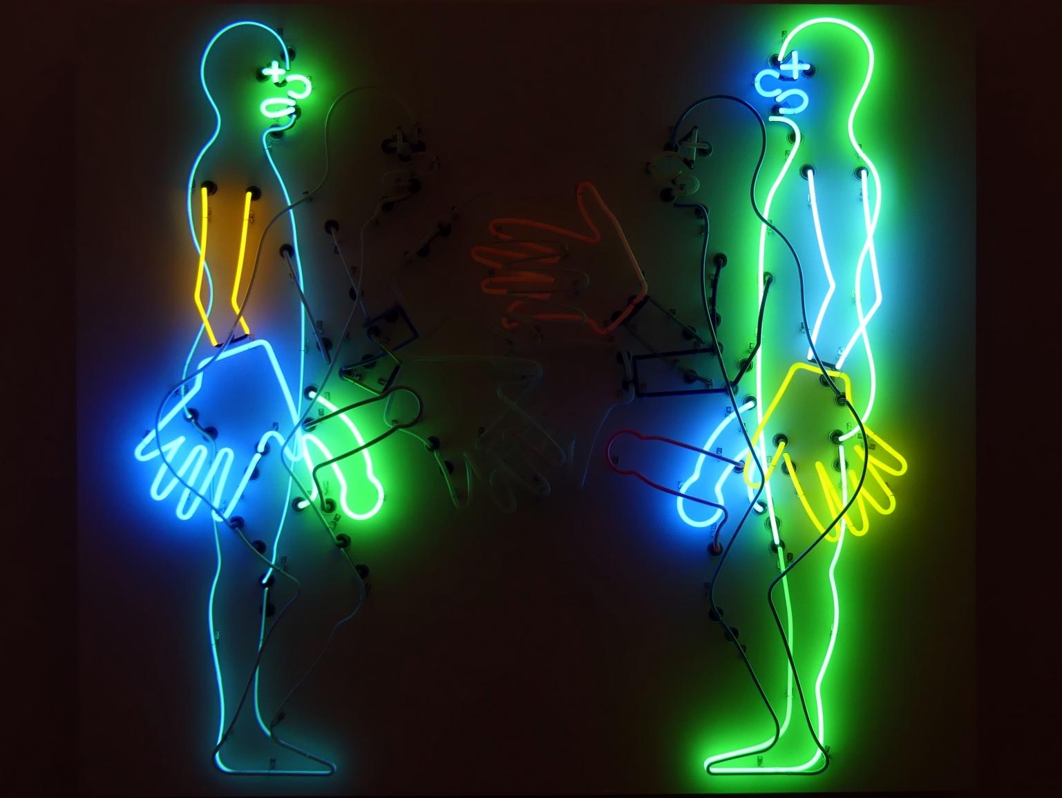 Bruce Nauman (1966–1986), Böser Clown willkommen, München, Museum Brandhorst, Saal 0.5, 1985, Bild 7/12