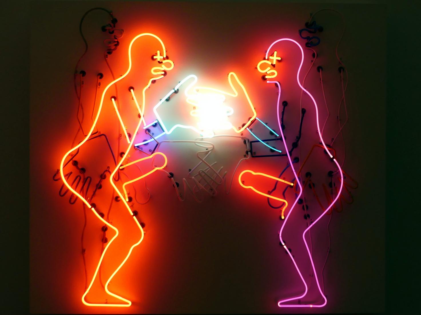 Bruce Nauman (1966–1986), Böser Clown willkommen, München, Museum Brandhorst, Saal 0.5, 1985, Bild 9/12