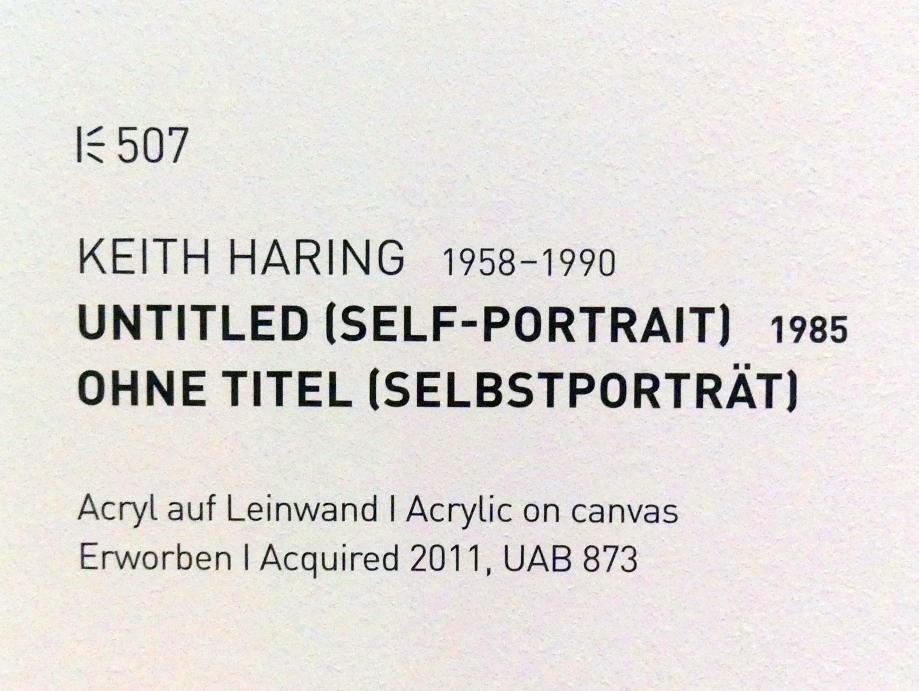 Keith Haring (1981–1989), Ohne Titel (Selbstporträt), München, Museum Brandhorst, Saal 0.5, 1985, Bild 2/2