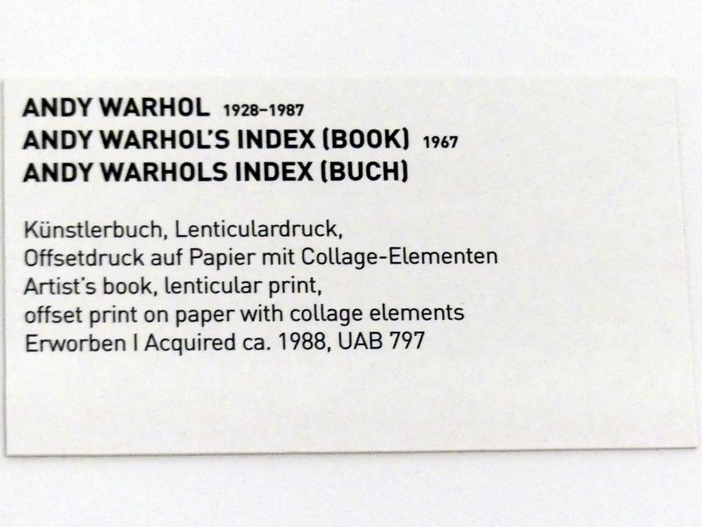 Andy Warhol (1956–1986), Andy Warhols Index (Buch), München, Museum Brandhorst, Saal 0.8, 1967, Bild 2/2