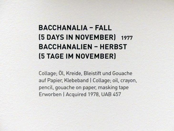 Cy Twombly (1953–2011), Bacchanalien - Herbst (5 Tage im November), München, Museum Brandhorst, Saal 1.1, 1977, Bild 2/2