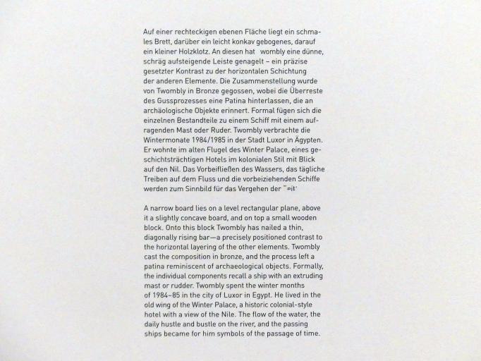 Cy Twombly (1953–2011), Winterpassage: Luxor (Rome), München, Museum Brandhorst, Saal 1.3, 1985, Bild 5/5