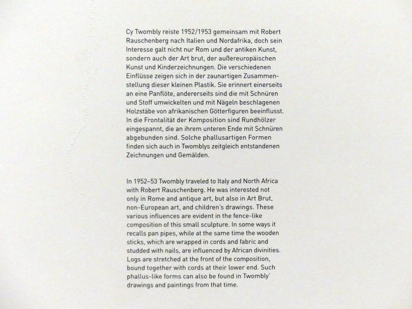 Cy Twombly (1953–2011), Ohne Titel (Rom), München, Museum Brandhorst, Saal 1.6, 1953, Bild 4/4
