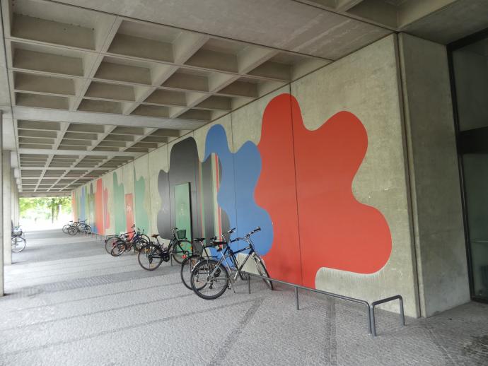 Hans Dumler (1974), Malerei auf Beton, Regensburg, Universität, 1974, Bild 2/6