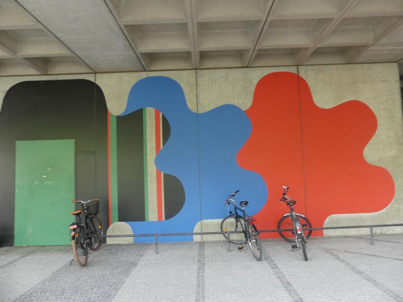 Hans Dumler (1974), Malerei auf Beton, Regensburg, Universität, 1974, Bild 3/6