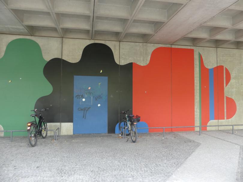 Hans Dumler (1974), Malerei auf Beton, Regensburg, Universität, 1974, Bild 4/6