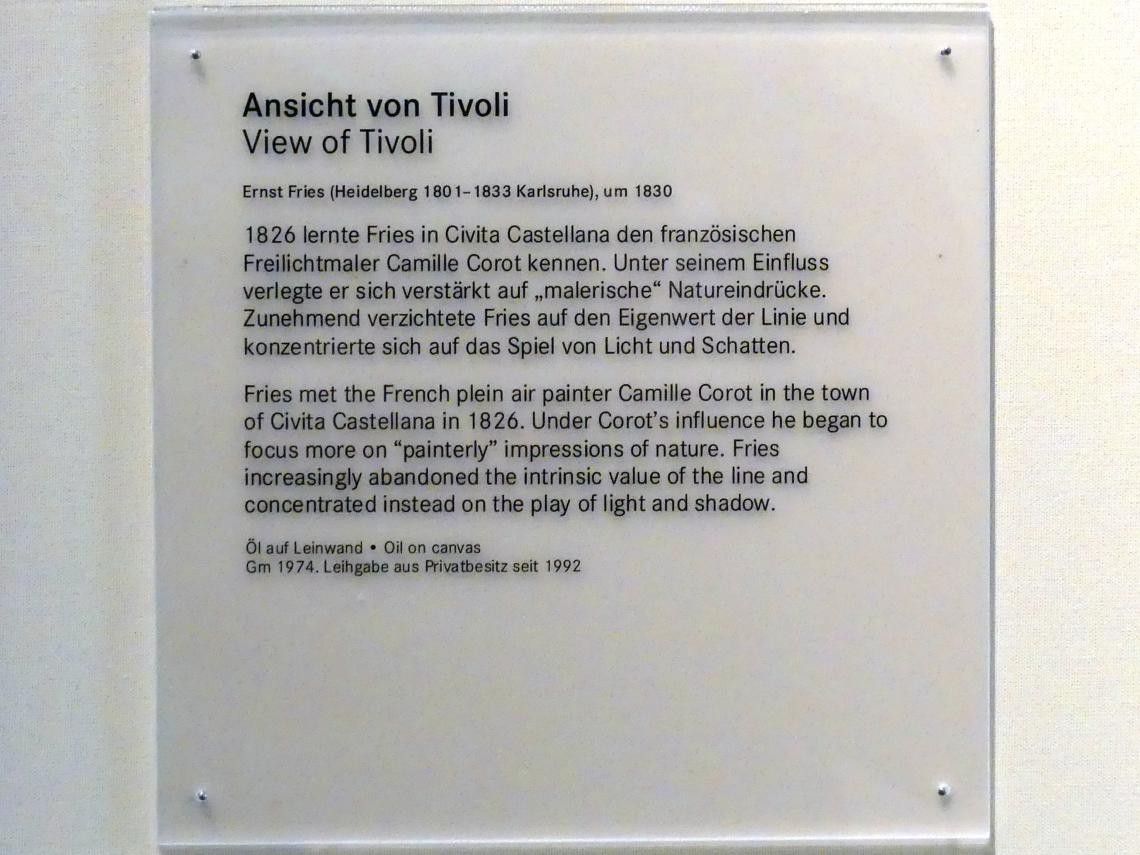Ernst Fries (1830–1832), Ansicht von Tivoli, Nürnberg, Germanisches Nationalmuseum, 19. Jahrhundert - 1, um 1830, Bild 2/2