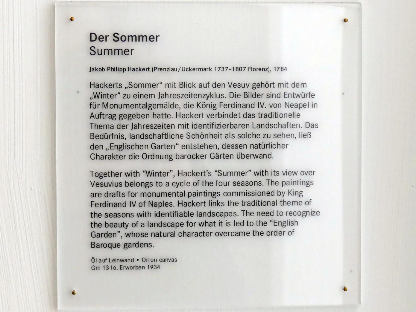 Jakob Philipp Hackert (1772–1805), Der Sommer, Nürnberg, Germanisches Nationalmuseum, 19. Jahrhundert - 2, 1784, Bild 2/2