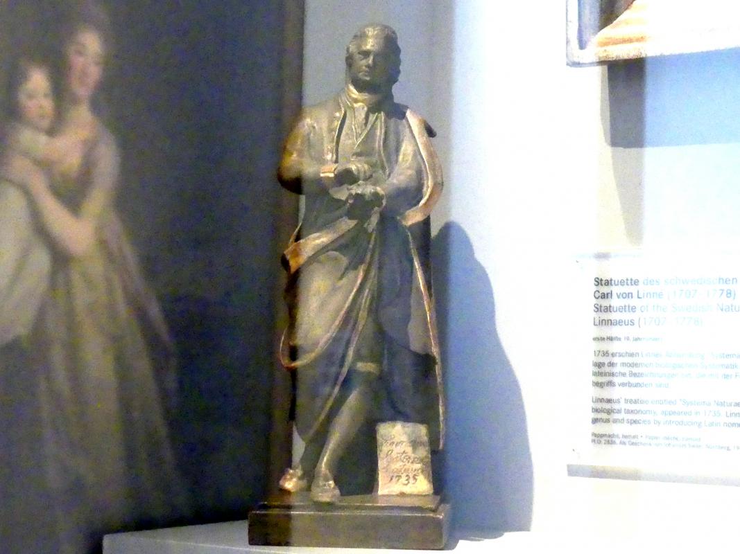 Statuette des schwedischen Naturforschers CaRL von Linné (1707-17789, Nürnberg, Germanisches Nationalmuseum, 19. Jahrhundert - 2, 1. Hälfte 19. Jhd., Bild 2/4