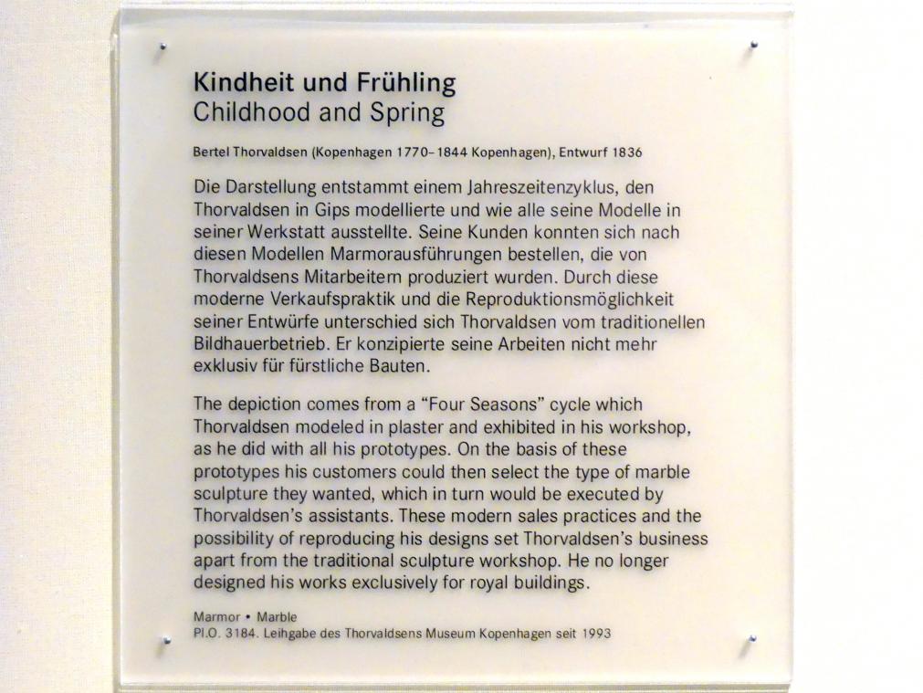 Bertel Thorvaldsen (1805–1836), Kindheit und Frühling, Nürnberg, Germanisches Nationalmuseum, 19. Jahrhundert - 5, 1836, Bild 2/2