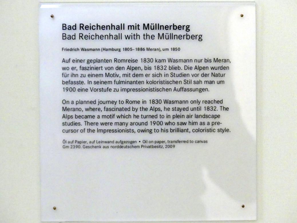 Friedrich Wasmann (1831–1850), Bad Reichenhall mit Müllnerberg, Nürnberg, Germanisches Nationalmuseum, 19. Jahrhundert - 7, um 1850, Bild 2/2