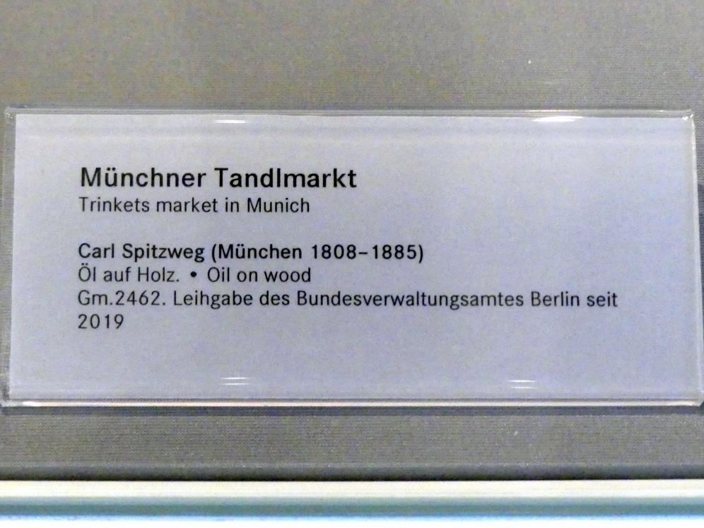 Carl Spitzweg (1835–1880), Münchner Tandlmarkt, Nürnberg, Germanisches Nationalmuseum, 19. Jahrhundert - 7, Undatiert, Bild 2/2