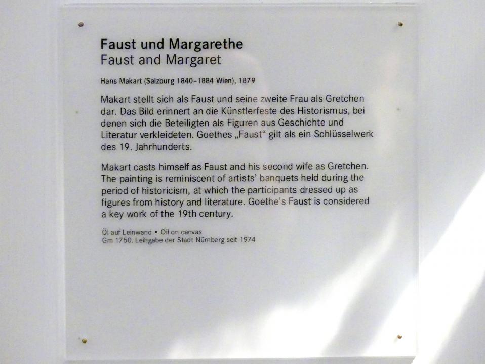 Hans Makart (1868–1883), Faust und Margarethe, Nürnberg, Germanisches Nationalmuseum, 19. Jahrhundert - 9, 1879, Bild 3/3