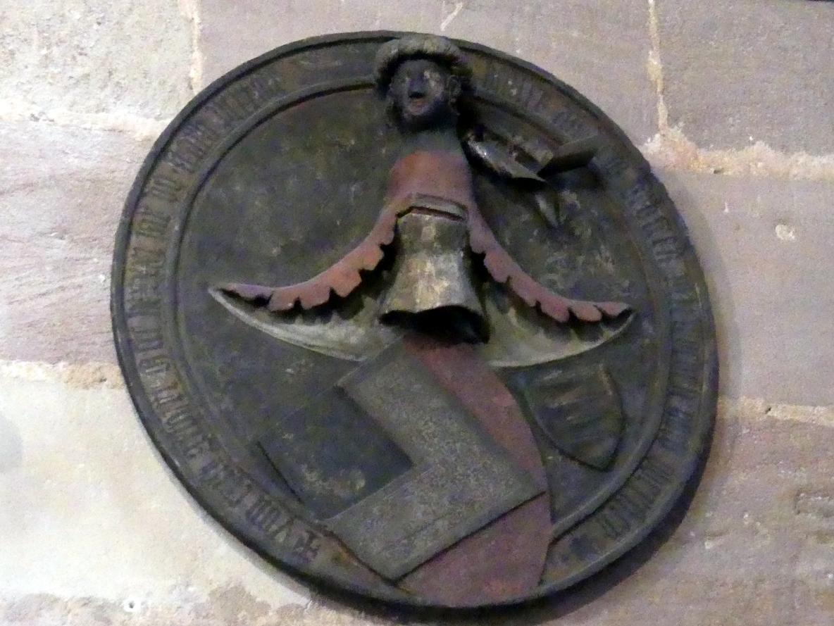 Totenschild des Berthold Haller (gest. 1391), Nürnberg, Kirche St. Sebald, jetzt Nürnberg, Germanisches Nationalmuseum, Saal 32, um 1391, Bild 1/2