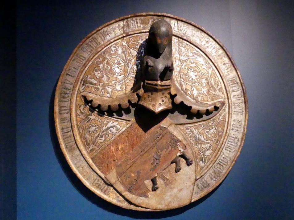 Totenschild Peter Staudigl (gest. 1385), Nürnberg, Germanisches Nationalmuseum, Saal 32, um 1385