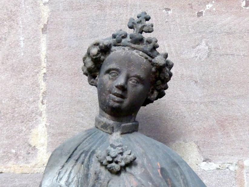 Erzengel Gabriel, Nürnberg, Tuchersches Stiftungshaus, Burgstraße 1, jetzt Nürnberg, Germanisches Nationalmuseum, Saal 32, um 1410, Bild 2/3