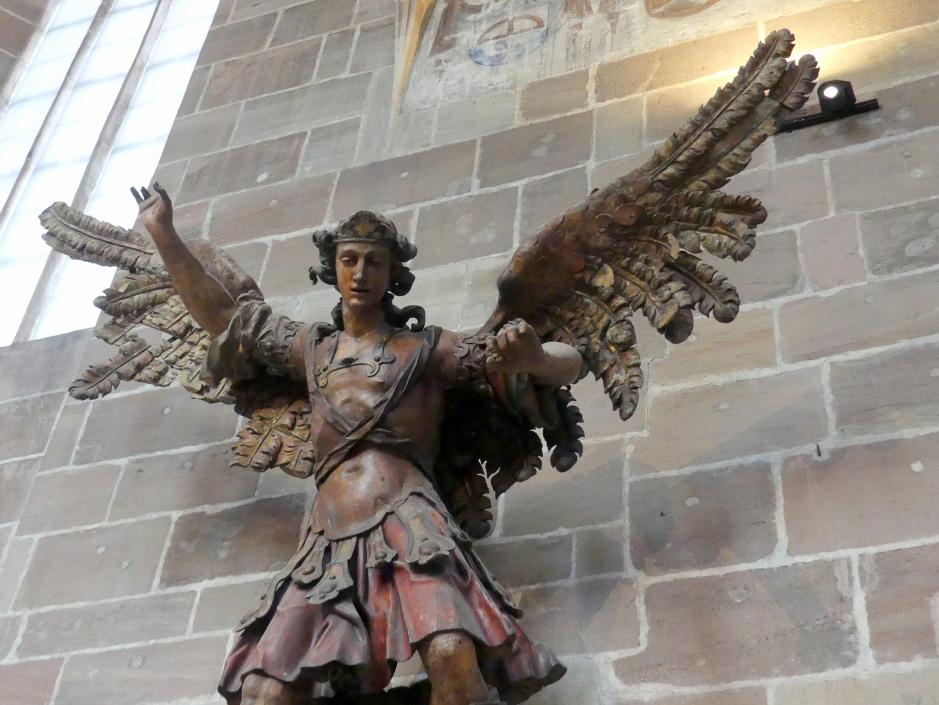 Erzengel Michael, Nürnberg, Germanisches Nationalmuseum, Saal 32, um 1750, Bild 3/5