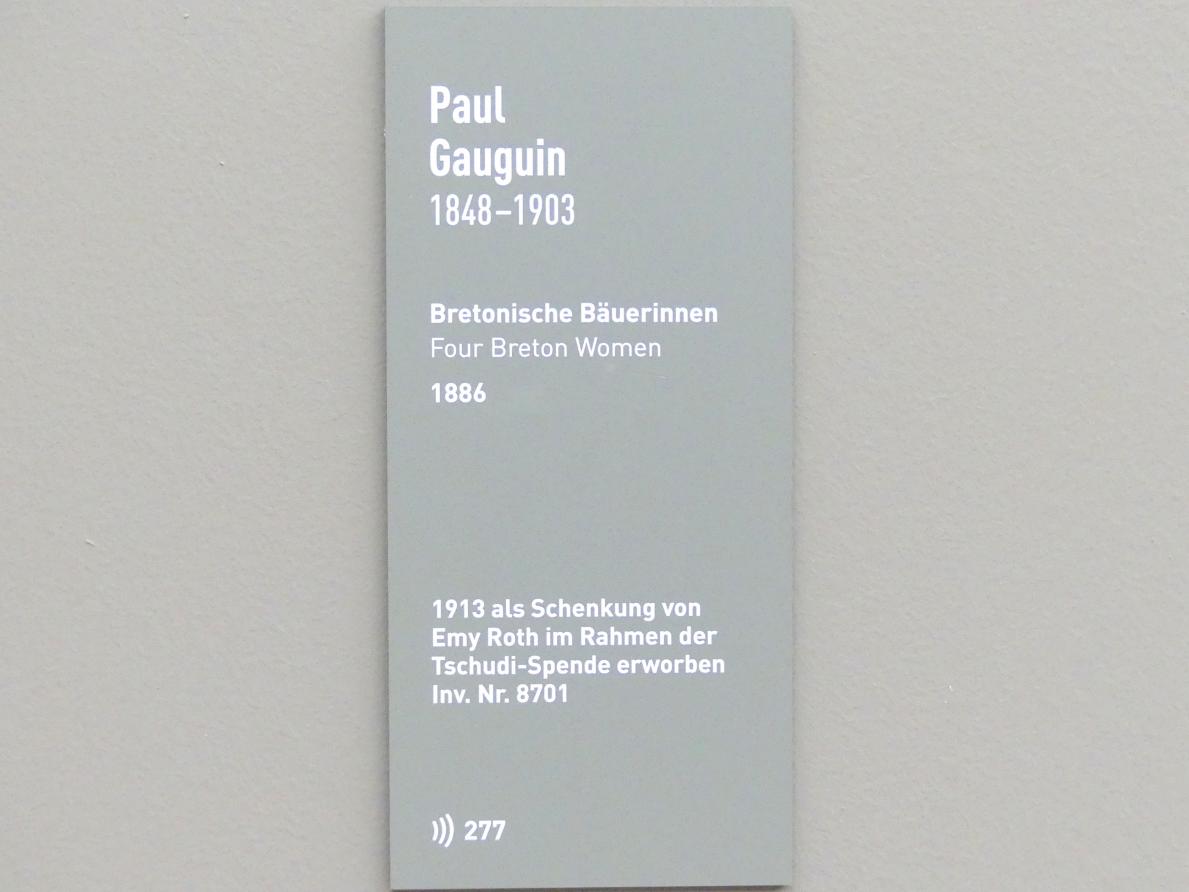 Paul Gauguin (1875–1902), Bretonische Bäuerinnen, München, Neue Pinakothek in der Alten Pinakothek, Saal III, 1886, Bild 2/2