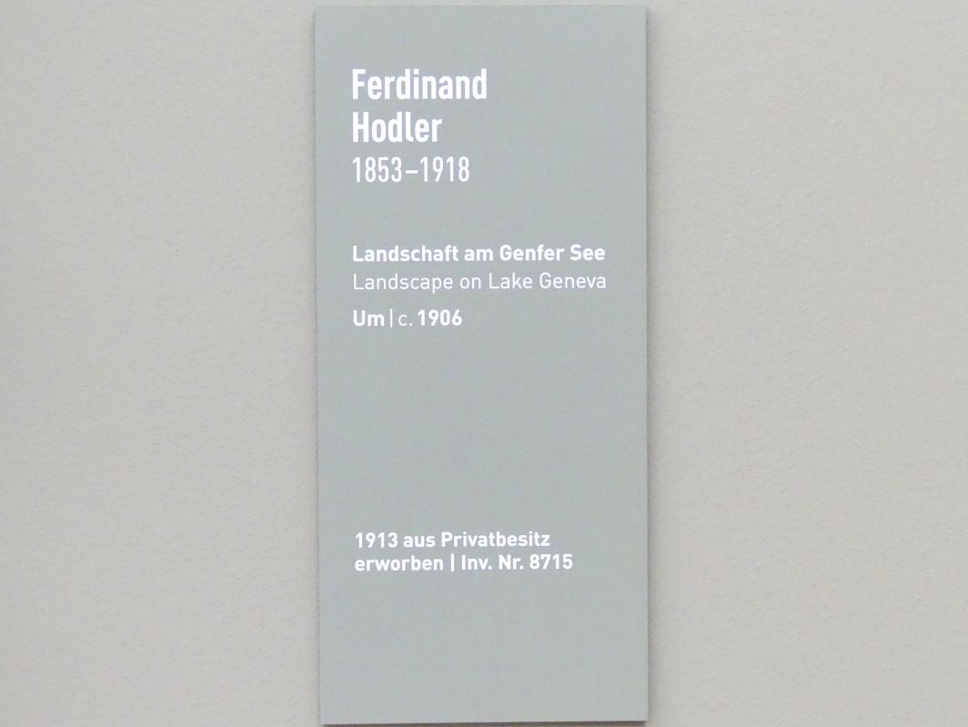 Ferdinand Hodler (1882–1915), Landschaft am Genfer See, München, Neue Pinakothek in der Alten Pinakothek, Saal III, um 1906, Bild 2/2
