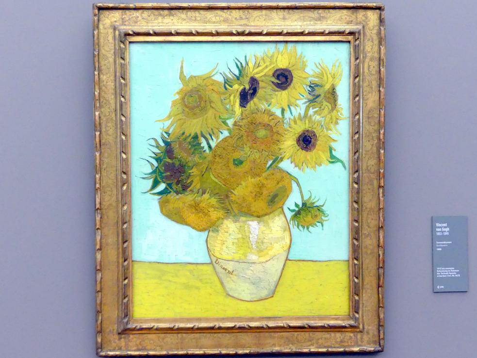 Vincent van Gogh (1882–1890), Sonnenblumen, München, Neue Pinakothek in der Alten Pinakothek, Saal III, 1888