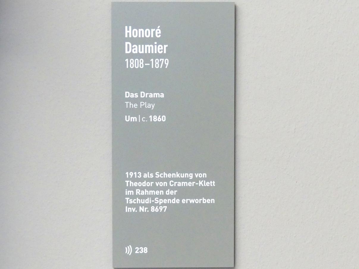 Honoré Daumier (1840–1868), Das Drama, München, Neue Pinakothek in der Alten Pinakothek, Kabinett 2, um 1860, Bild 2/2