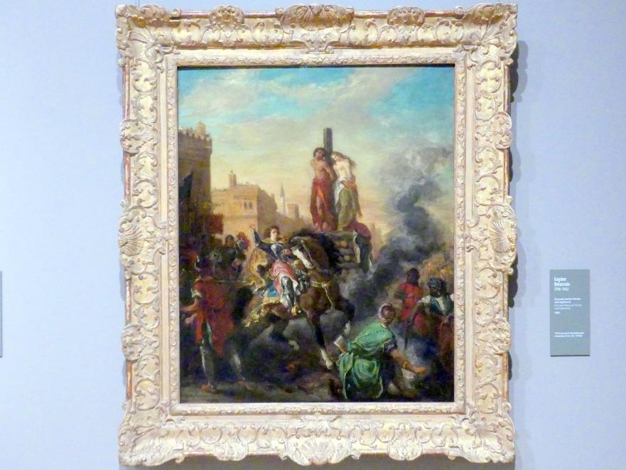 Eugène Delacroix (1820–1862), Clorinde befreit Olindo und Sophronia, München, Neue Pinakothek in der Alten Pinakothek, Saal IIc, 1856