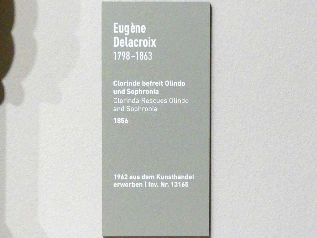 Eugène Delacroix (1820–1862), Clorinde befreit Olindo und Sophronia, München, Neue Pinakothek in der Alten Pinakothek, Saal IIc, 1856, Bild 2/2