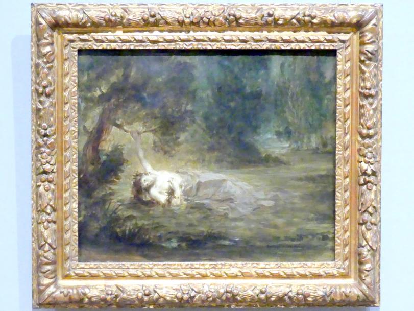 Eugène Delacroix (1820–1862): Der Tod der Ophelia, 1838