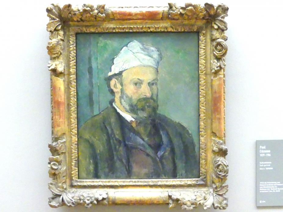 Paul Cézanne (1866–1906), Selbstbildnis, München, Neue Pinakothek in der Alten Pinakothek, Saal II, um 1878–1880, Bild 1/2