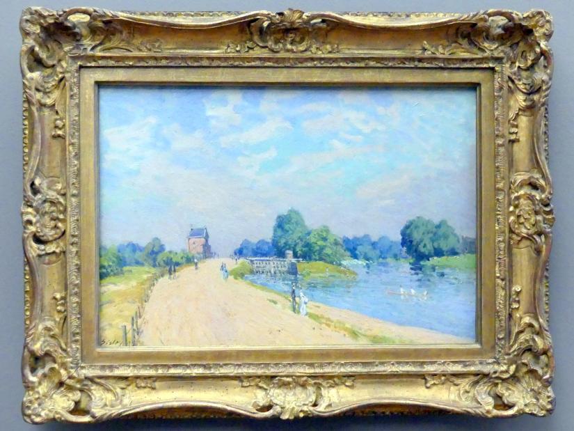 Alfred Sisley (1872–1896), Der Weg nach Hampton Court, München, Neue Pinakothek in der Alten Pinakothek, Saal II, 1874
