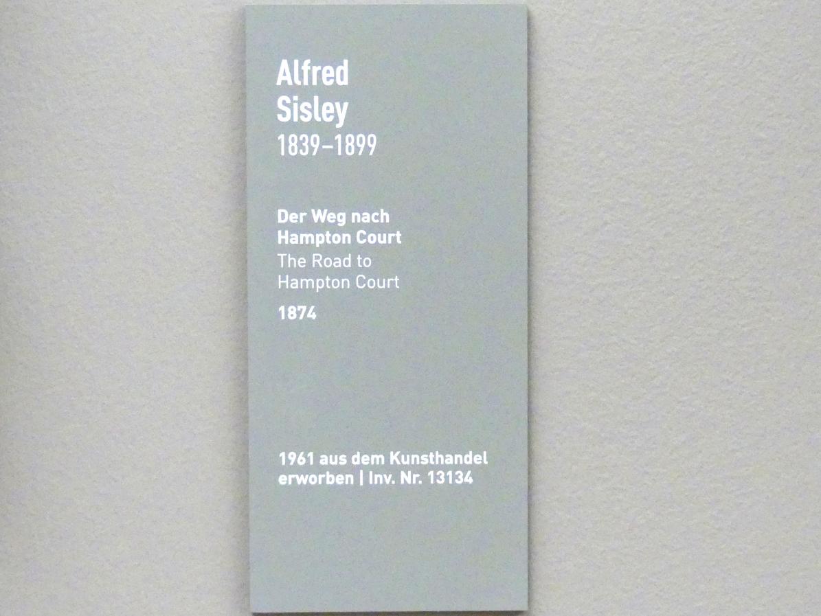 Alfred Sisley (1872–1896), Der Weg nach Hampton Court, München, Neue Pinakothek in der Alten Pinakothek, Saal II, 1874, Bild 2/2