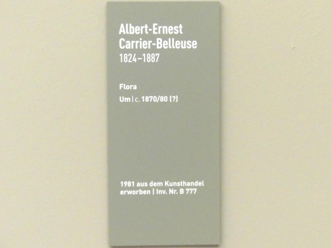 Albert-Ernest Carrier-Belleuse (1863–1875), Flora, München, Neue Pinakothek in der Alten Pinakothek, Saal II, um 1870–1880, Bild 4/4