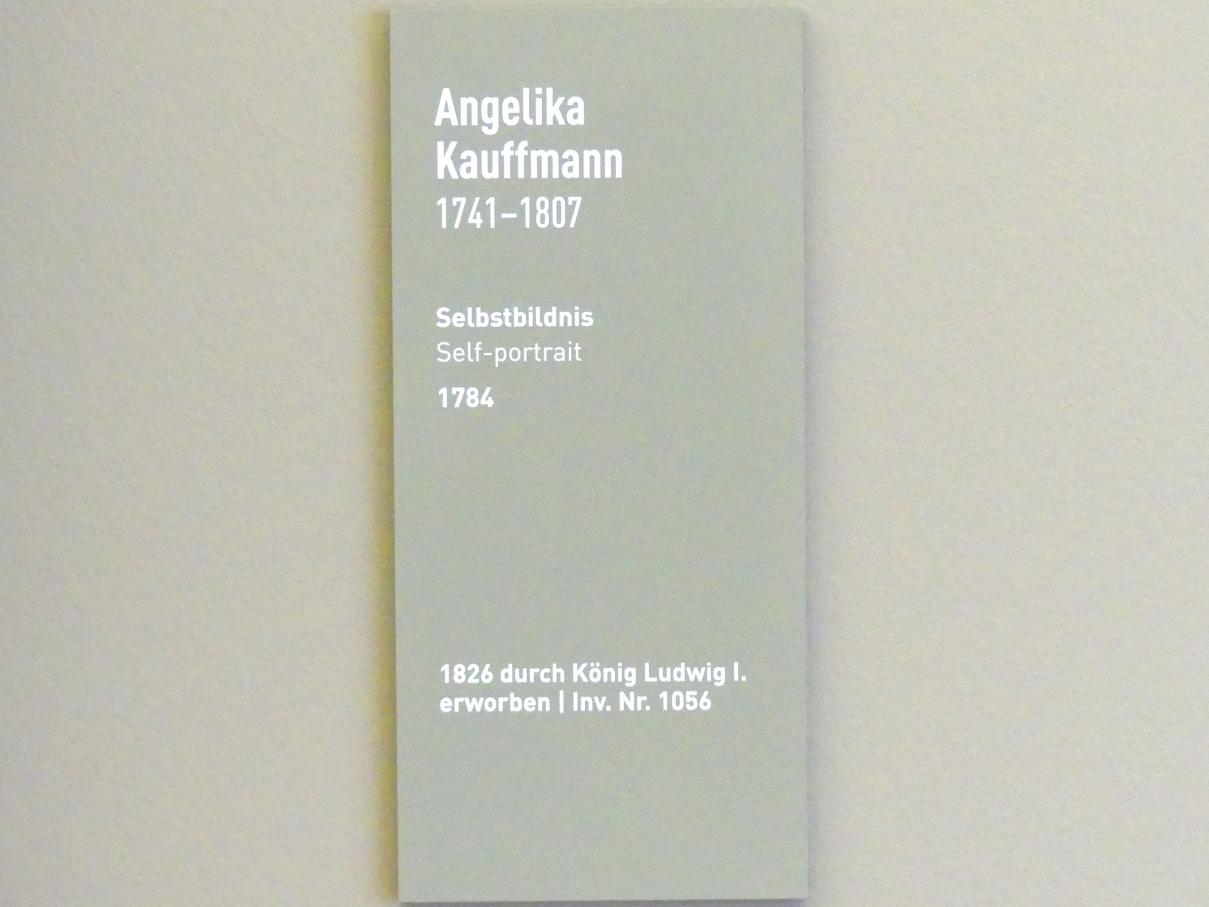 Angelika Kauffmann (1760–1798), Selbstbildnis, München, Neue Pinakothek in der Alten Pinakothek, Saal IIa, 1784, Bild 2/2