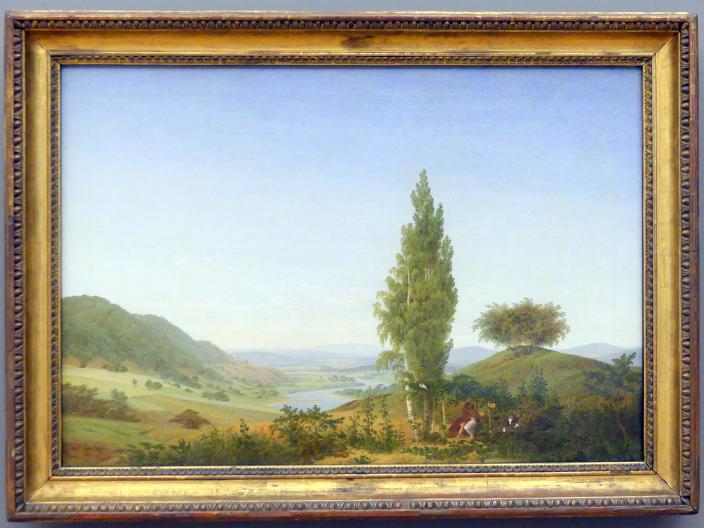 Caspar David Friedrich (1798–1836), Der Sommer (Landschaft mit Liebespaar), München, Neue Pinakothek in der Alten Pinakothek, Saal I, 1807