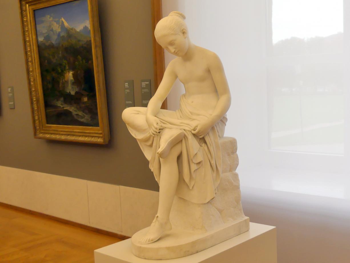 Rudolf (Ridolfo) Schadow (1817–1820), Die Sandalenbinderin, München, Neue Pinakothek in der Alten Pinakothek, Saal I, 1817, Bild 2/5