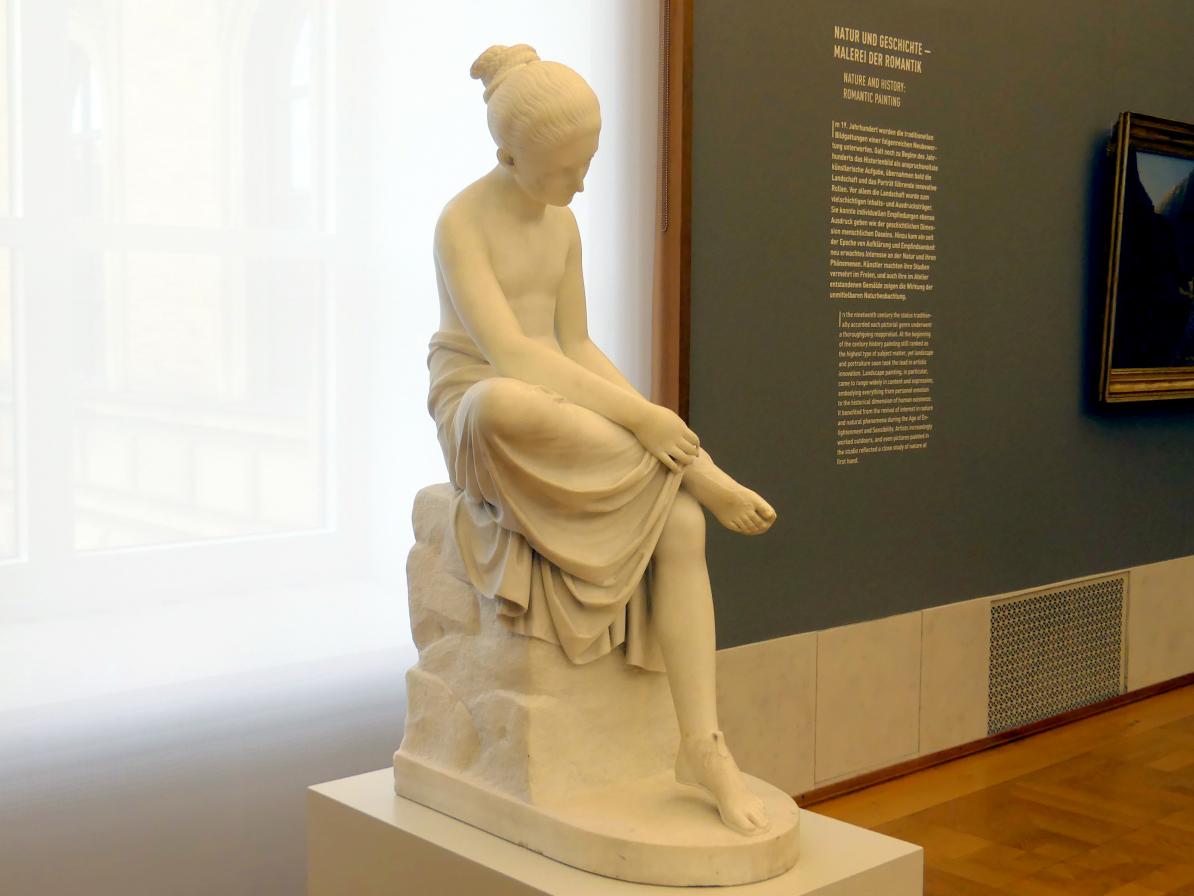 Rudolf (Ridolfo) Schadow (1817–1820), Die Sandalenbinderin, München, Neue Pinakothek in der Alten Pinakothek, Saal I, 1817, Bild 4/5