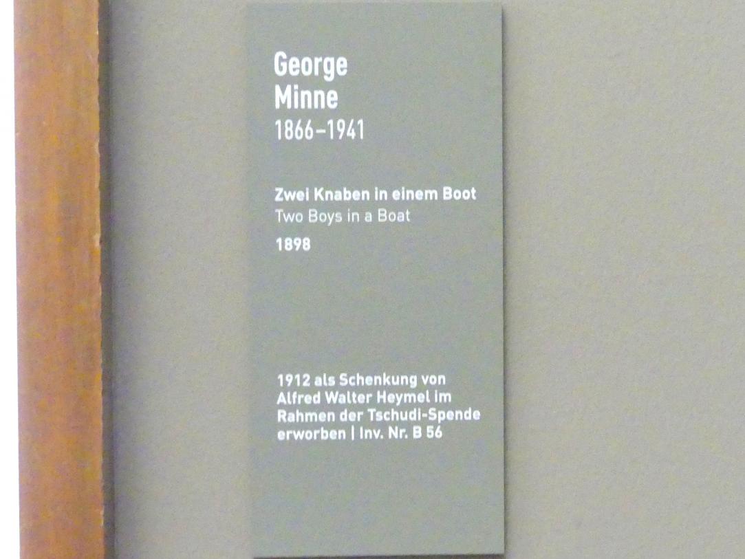 George Minne (1886–1901), Zwei Knaben in einem Boot, München, Neue Pinakothek in der Alten Pinakothek, Saal IIb, 1898, Bild 7/7