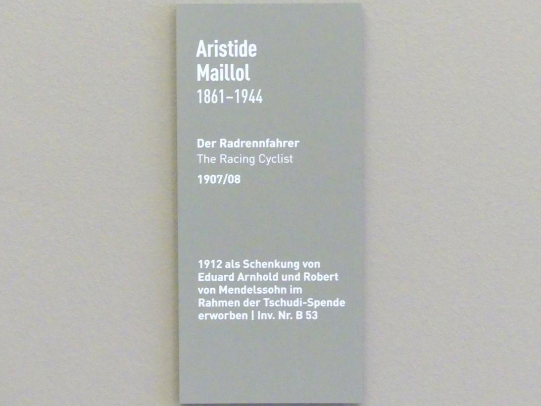 Aristide Maillol (1899–1931), Der Radrennfahrer, München, Neue Pinakothek in der Alten Pinakothek, Saal IIb, 1907–1908, Bild 5/5