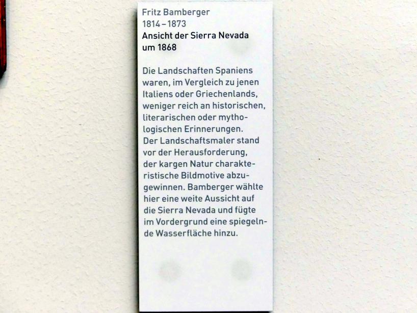 Fritz Bamberger (1862–1868), Ansicht der Sierra Nevada, München, Neue Pinakothek in der Sammlung Schack, Saal 18, um 1868, Bild 2/2