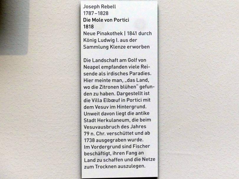 Josef Rebell (1813–1828), Die Mole von Portici, München, Neue Pinakothek in der Sammlung Schack, Saal 19, 1818, Bild 2/2