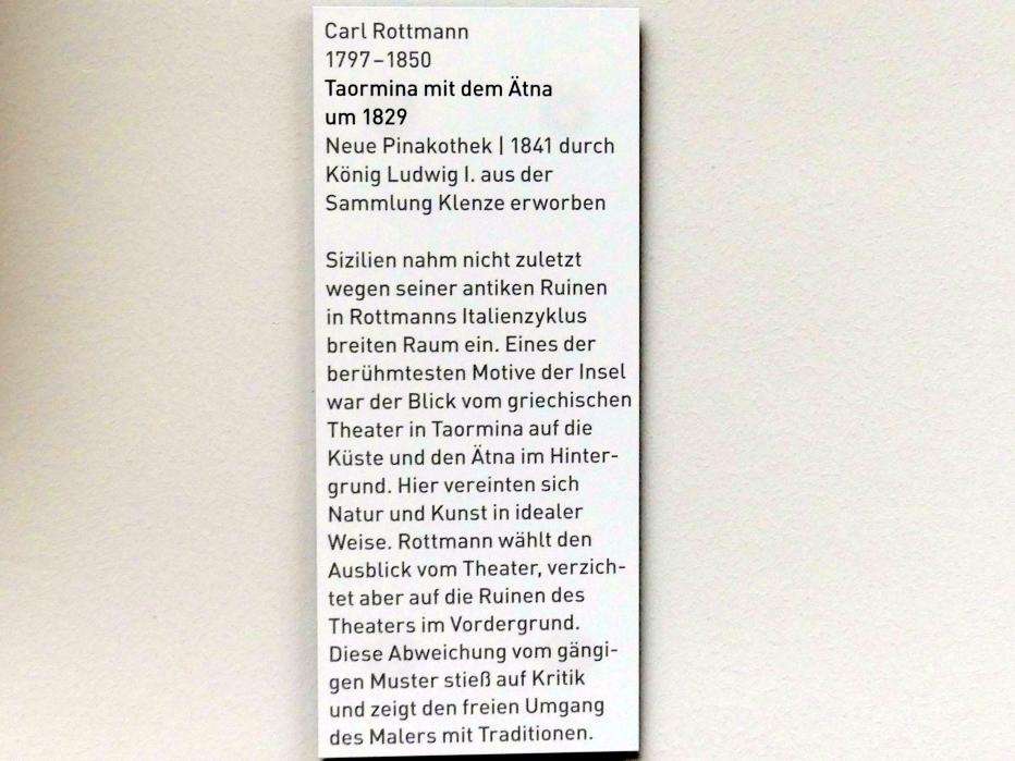 Carl Rottmann (1823–1849), Taormina mit dem Ätna, München, Neue Pinakothek in der Sammlung Schack, Saal 20, um 1829, Bild 2/2